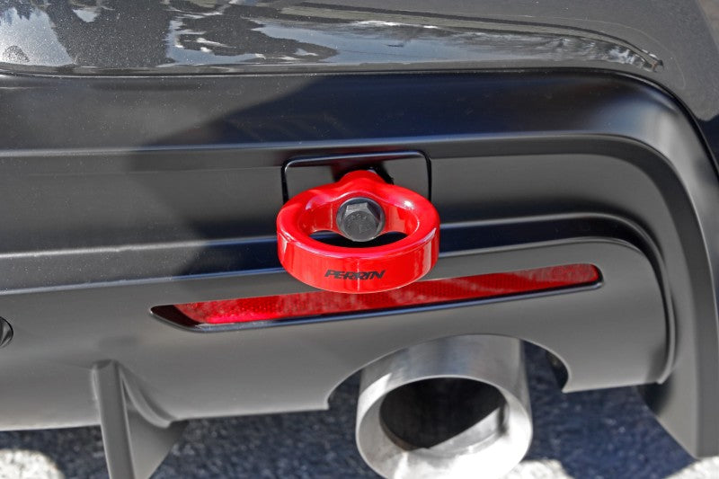 PERRIN 20-25 Toyota Supra Tow Hook Kit (Rear) - Red Tow Hooks Perrin Performance