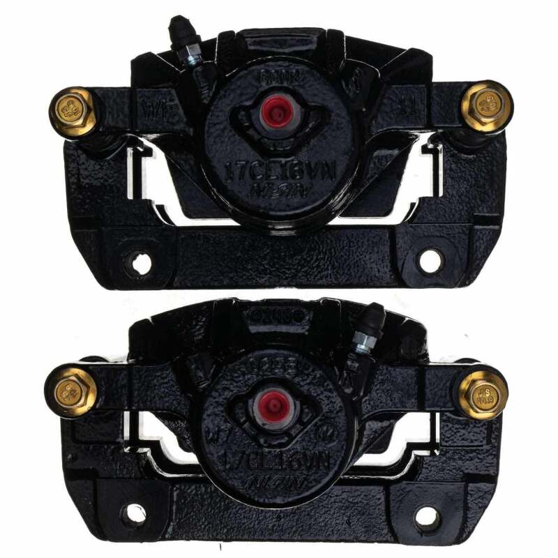 Power Stop 01-03 Acura CL Front Black Caliper - Pair w/Bracket Brake Calipers - Perf PowerStop
