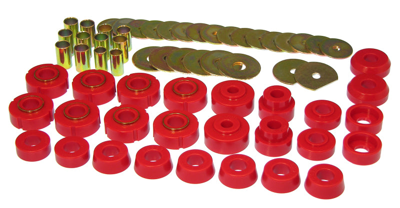 Prothane 65-70 Chevy Impala Convertible Body Mount - Red Bushing Kits Prothane