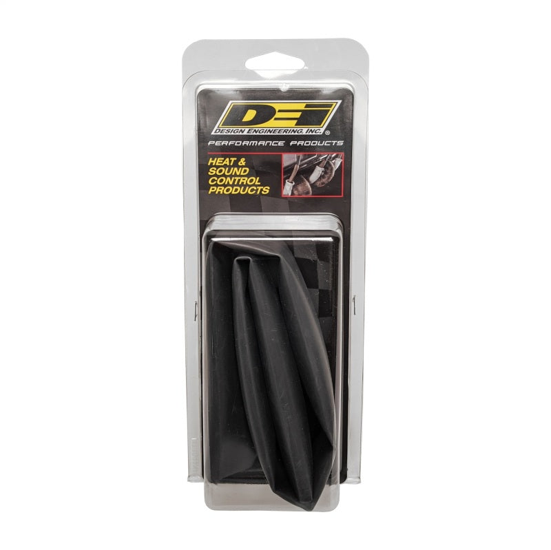 DEI Hi-Temp Shrink Tube 19mm (3/4in) x 2ft w/Adhesive - Black Heat Shrink DEI