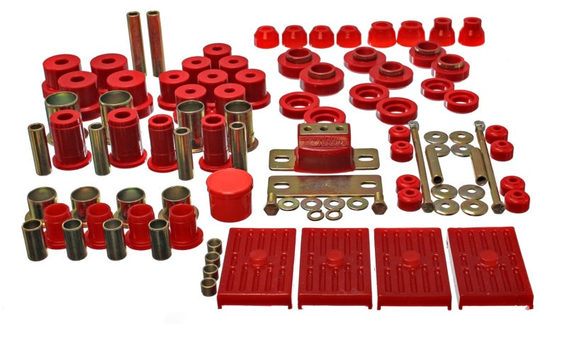 Energy Suspension 67-79 GM Camaro / Firebird w/ Multi Leaf Springs Red Hyper-Flex Master Bushing Set Bushing Kits Energy Suspension