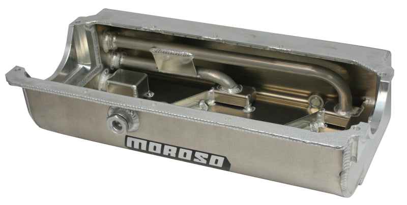 Moroso Donovan H/C 410 Small Block (w/Three Pick Ups) Sprint Car Dry Sump 6.5in Aluminum Oil Pan Oil Pans Moroso