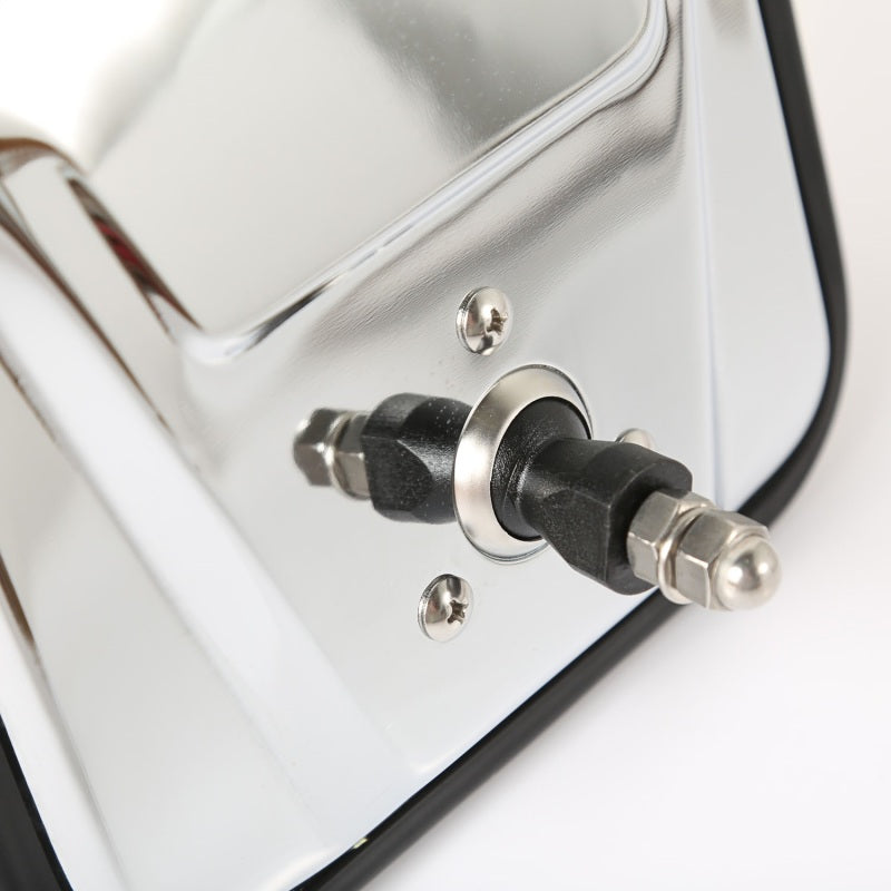 Rugged Ridge 55-86 Jeep CJ Chrome Mirror Head Exterior Trim Rugged Ridge