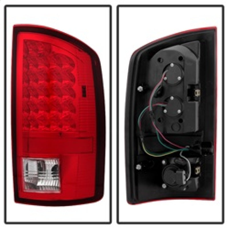 xTune Dodge Ram 02-06 1500 / Ram 2500/3500 03-06 LED Tail Light Red Clear ALT-JH-DR02-LED-RC Tail Lights SPYDER