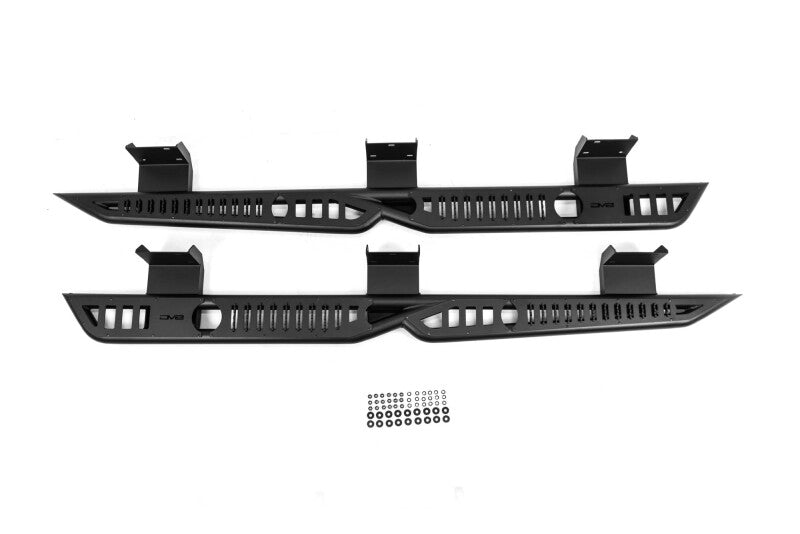 DV8 Offroad 19-25 RAM 1500 Crew Cab OE Plus Side Steps - Black Steel Side Steps DV8 Offroad