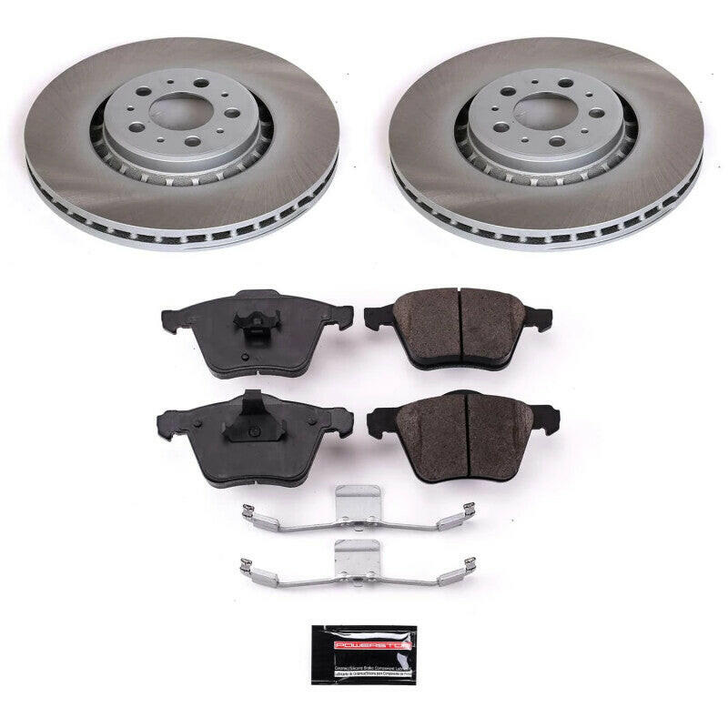Power Stop 03-14 Volvo XC90 Front Semi-Coated Rotor Kit Brake Kits - Performance Blank PowerStop