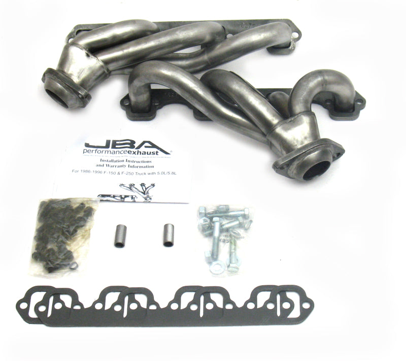 JBA 87-95 Ford F-150 5.0L SBF 1-1/2in Primary Raw 409SS Cat4Ward Header Headers & Manifolds JBA