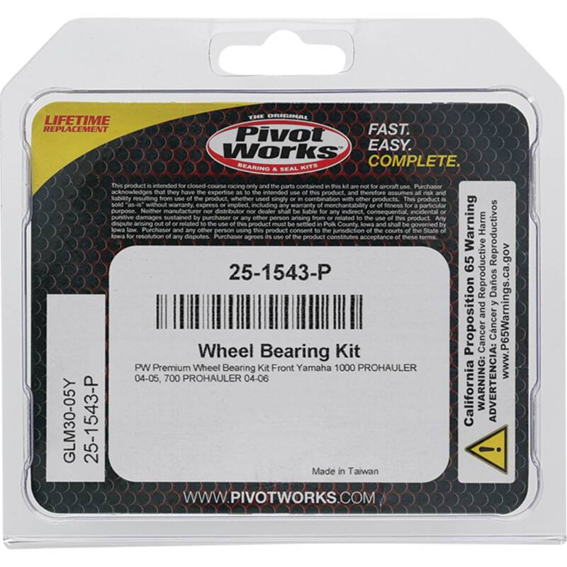 Pivot Works Yamaha Wheel Bearing Kit Premium Bearings Control Arms Pivot Works