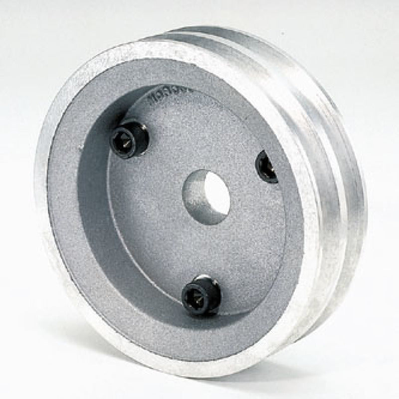 Moroso Chevrolet Small Block (w/Short Pump) Crankshaft Pulley - Double Groove - Cast Aluminum Pulleys - Crank, Underdrive Moroso