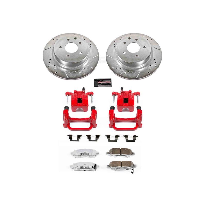 Power Stop 05-08 Infiniti G35 Rear Z26 Street Warrior Brake Kit w/Calipers Brake Kits - Performance D&S PowerStop