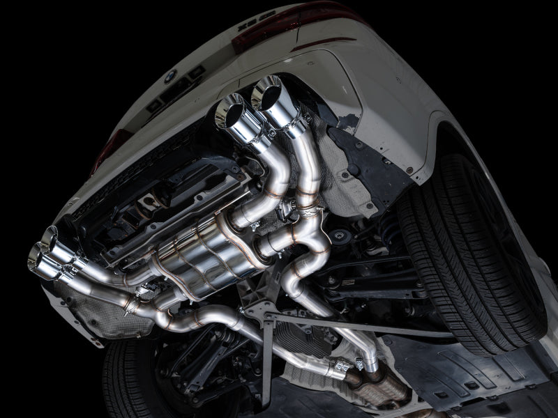 AWE Tuning 20-25 BMW X3 M/M Comp (F97) AWD SwitchPath Axle-Back Exhaust - Chrome Silver Tips Axle Back AWE Tuning