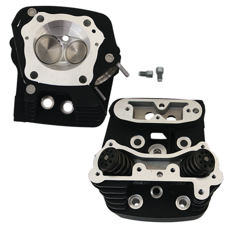 S&S Cycle 84-99 BT 93cc Cylinder Head Kit For S&S 4in Bore - Wrinkle Black Heads S&S Cycle