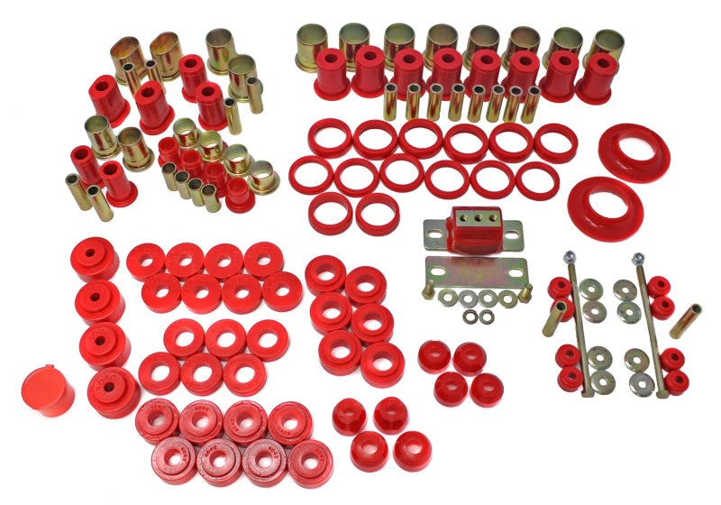 Energy Suspension 66-72 Chevelle Red Hyper-flex Master Bushing Set Bushing Kits Energy Suspension