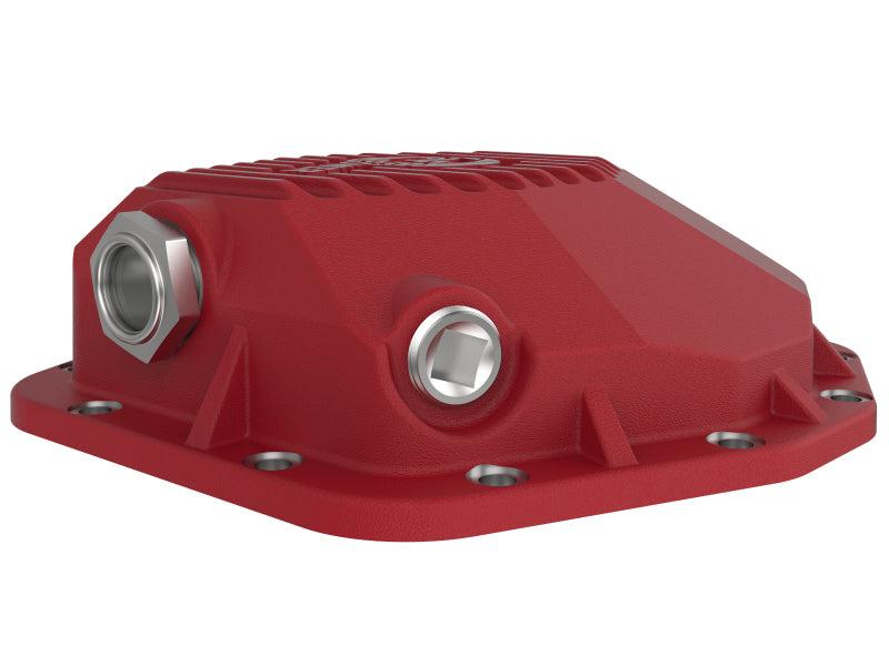 aFe 20-23 Jeep Gladiator JT (Dana M220) Pro Series Rear Differential Cover Red w/ Machined Fins Diff Covers aFe