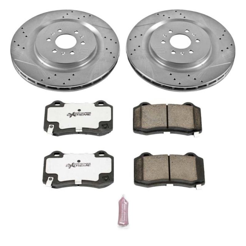 Power Stop 04-07 Cadillac CTS Rear Z26 Street Warrior Brake Kit Brake Kits - Performance D&S PowerStop