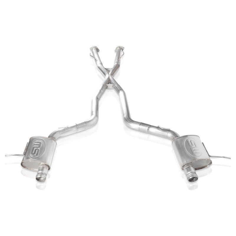 Stainless Works 2018 Jeep TrackHawk 6.2L 3in Catback System X-Pipe Turbo S-Tube Muffler Stock Exit Catback Stainless Works