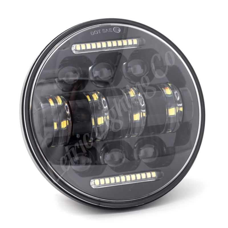 Letric Lighting 5.75in LED Black Diez 10-LED Headlight Dual Horizontal DRL Headlights Letric Lighting