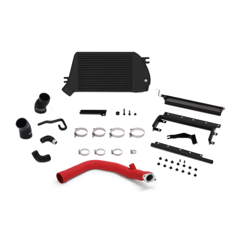 Mishimoto 2015 Subaru WRX Top-Mount Intercooler Kit - Powder Coated Black & Wrinkle Red Pipes Intercoolers Mishimoto