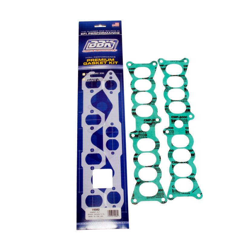 BBK 86-95 Mustang 5.0 Upper To Lower EFI Intake EFI Manifold Gasket Set Factory Ford Exhaust Gaskets BBK
