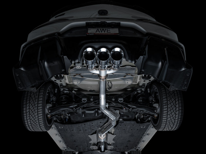 AWE Tuning 2024 Acura Integra Type S DE5 FWD Track Edition Exhaust w/ Triple Chrome Silver Tips Catback AWE Tuning