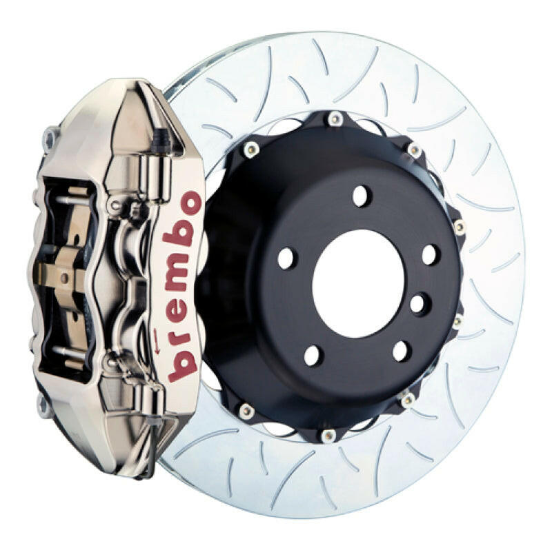 Brembo 06 330i Rear GTR BBK 4 Piston Billet 345x28 2pc Rotor Slotted Type3-Nickel Brake Kits - Performance Slot Brembo