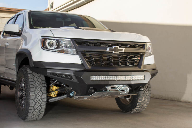 Addictive Desert Designs 17-18 Chevy Colorado Stealth Fighter Front Bumper w/ Winch Mount Bumpers - Steel Addictive Desert Designs