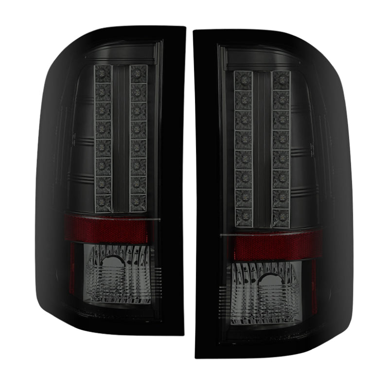 Spyder Chevy Silverado 07-13 LED Tail Lights Blk Smke ALT-YD-CS07-LED-BSM Tail Lights SPYDER