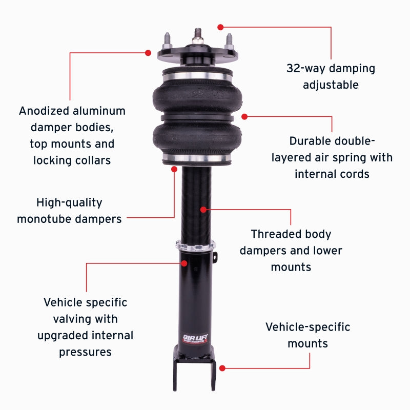 Air Lift Performance 16-17 Lexus 200T / 15-22 Lexus RC 350 / 13-21 Lexus GS 350 Front Kit Air Suspension Kits Air Lift