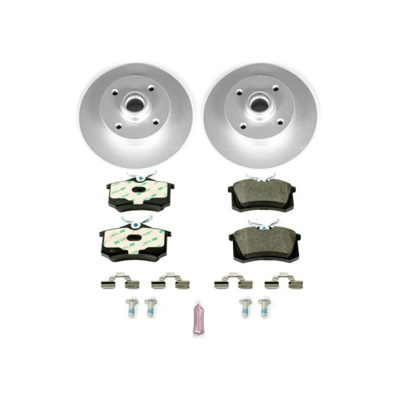Power Stop 99-02 Volkswagen Cabrio Rear Euro-Stop Brake Kit Brake Kits - OE PowerStop