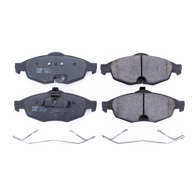 Power Stop 01-06 Chrysler Sebring Front Z17 Evolution Ceramic Brake Pads w/Hardware Brake Pads - OE PowerStop