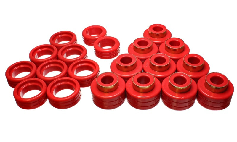 Energy Suspension 95-99 GM Tahoe/Yukon/Denali 2WD/4WD Red Body (Cab) Mount Set Bushing Kits Energy Suspension