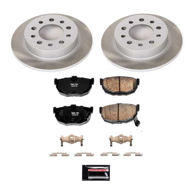 Power Stop 03-08 Hyundai Tiburon Rear Semi-Coated Rotor Kit Brake Kits - Performance Blank PowerStop
