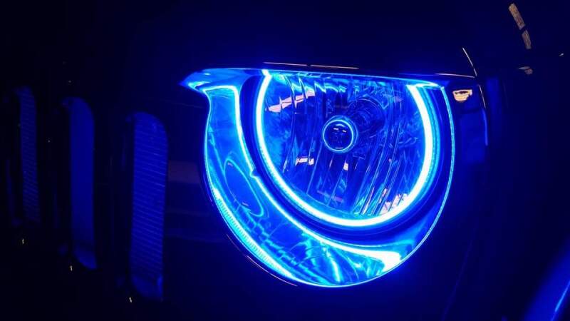 Oracle Jeep Wrangler JK 07-17 LED Waterproof Halo Kit - ColorSHIFT Fog Lights ORACLE Lighting