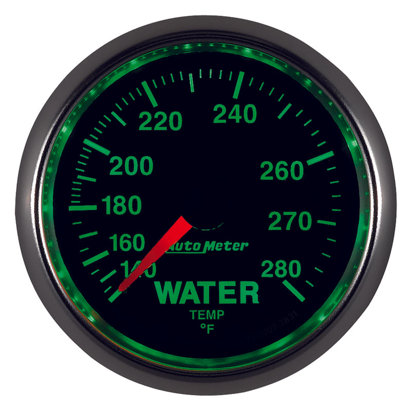 AutoMeter Gauge Water Temp 2-1/16in. 140-280 Deg. F Mechanical Gs Gauges AutoMeter