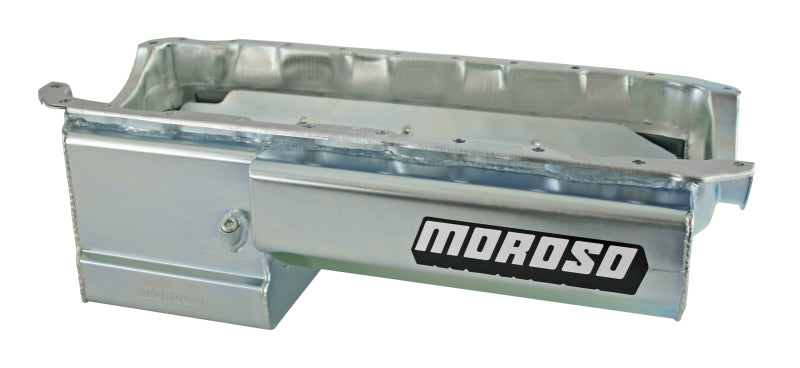 Moroso Chevrolet Big Block Mark IV Drag Race Baffled Power Pouch Wet Sump 7qt 8in Steel Oil Pan Oil Pans Moroso