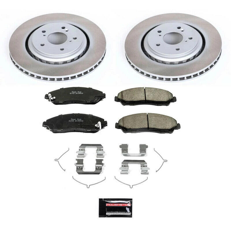 Power Stop 14-16 Acura MDX Front Semi-Coated Rotor Kit Brake Kits - Performance Blank PowerStop
