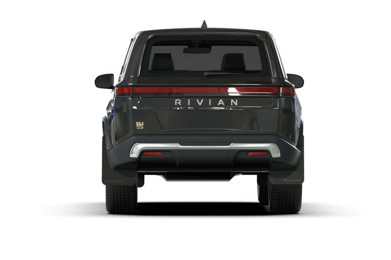 Rally Armor 22-25 Rivian R1S Black UR Mud Flap w/Metallic Black Logo Mud Flaps Rally Armor