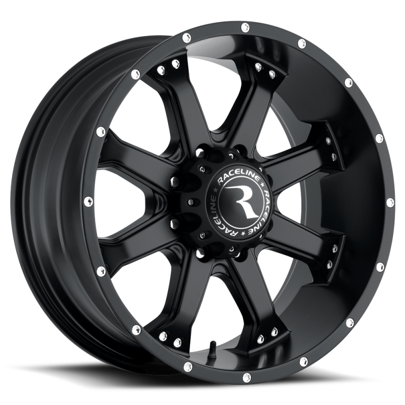 Raceline 991B Assault 16x8in / 5x139.7 BP / 0mm Offset / 106.5mm Bore - Satin Black Wheel Wheels - Cast Raceline