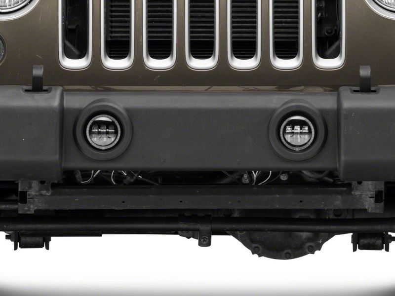 Raxiom 07-18 Jeep Wrangler JK Axial Series 4-In LED Fog Lights w/ Halo Headlights Raxiom