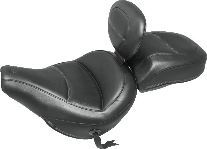 Mustang 18-21 Harley Heritage Classic Standard Deluxe Touring Recessed Passenger Seat - Black Passenger Motorcycle Seats Mustang Motorcycle
