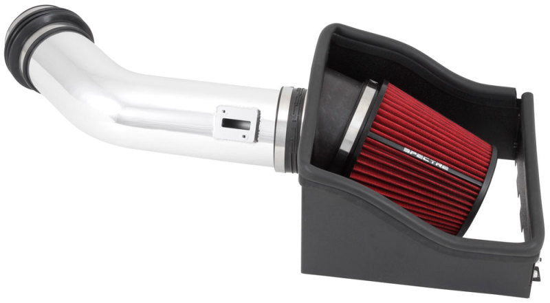 Spectre 11-14 Ford F150 SVT Raptor V8-6.2L F/I Air Intake Kit - Polished w/Red Filter Cold Air Intakes Spectre