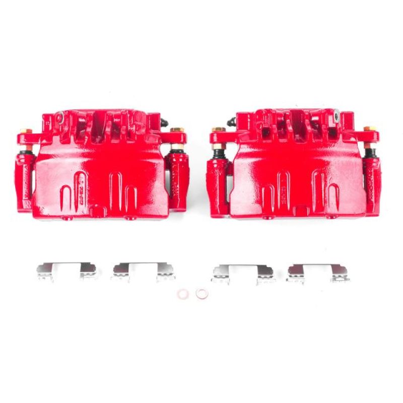 Power Stop 03-07 Cadillac CTS Front Red Calipers w/Brackets - Pair Brake Calipers - Perf PowerStop