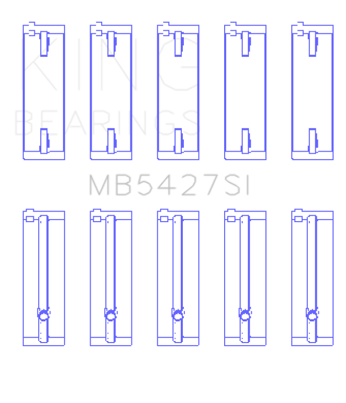 King Engine Bearings Honda L13A4/L15A (Size +0.25mm) Main Bearing Set Bearings King Engine Bearings