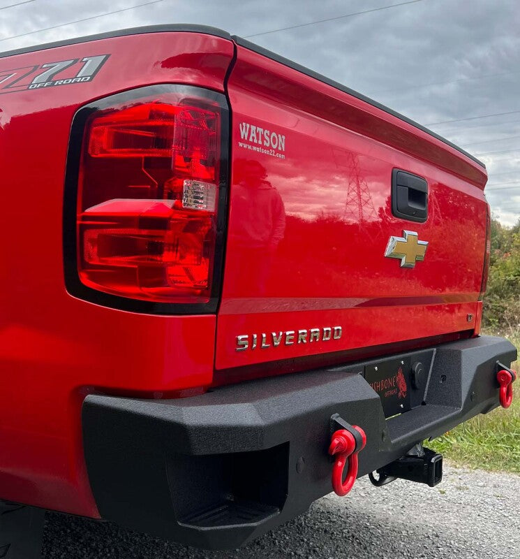 Fishbone Offroad 14-18 Chevy Silverado 1500 Rockfish Rear Bumper Bumpers - Steel Fishbone Offroad