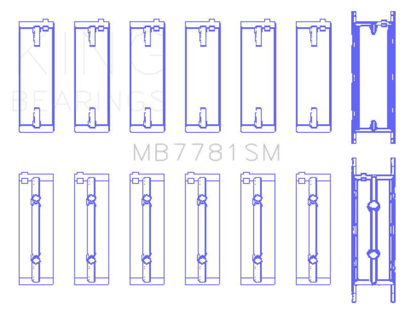King Engine Bearings BMW N57 D30 A/B/C / N57N / N57S (Size +0.5mm) Main Bearing Set Bearings King Engine Bearings