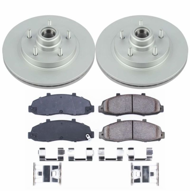 Power Stop 97-00 Ford F-150 Front Z17 Evolution Geomet Coated Brake Kit Brake Kits - Performance Blank PowerStop