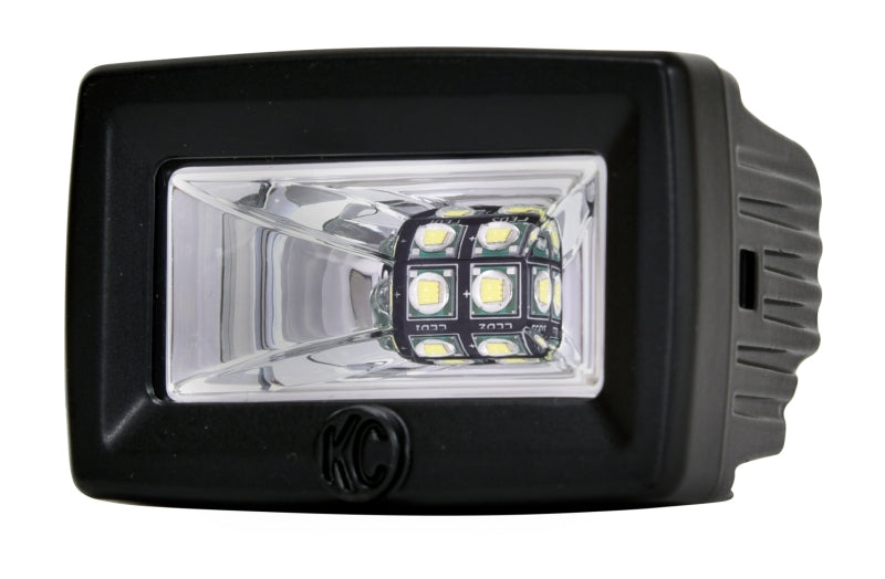 KC HiLiTES C-Series 2in. C2 LED Light 20w Area Flood Beam (Single) - Black Light Bars & Cubes KC HiLiTES