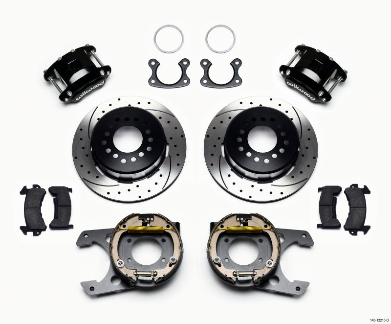 Wilwood D154 P/S Park Brake Kit Drilled Small Ford 2.66in Offset Big Brake Kits Wilwood