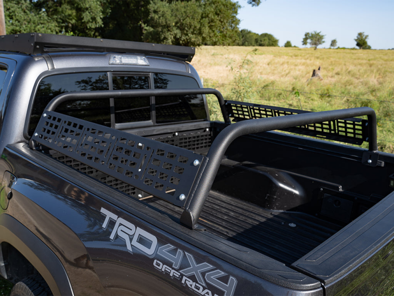 Cali Raised 05-23 Toyota Tacoma Overland Bed Bars - 11 Bars Molle Panel Powder Coat Finish Bed Liners Cali Raised LED