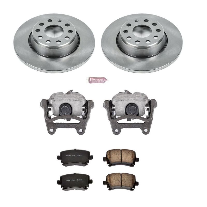 Power Stop 06-08 Audi A3 Rear Autospecialty Brake Kit w/Calipers Brake Kits - OE PowerStop